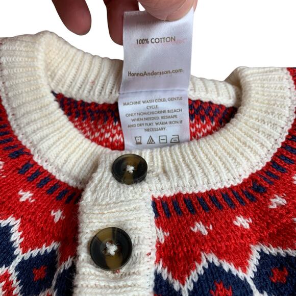Hanna Andersson New in Bag Yuletide Fairisle Sweater Romper - Picture 8 of 9